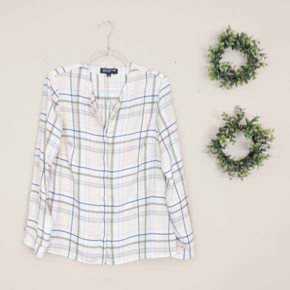 Jones New York Tops - Jones New York | Cream Plaid Button Down 10